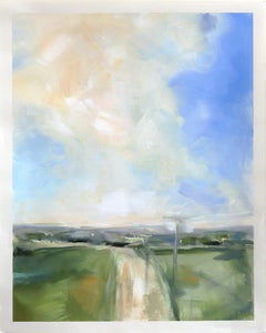 Landschaftsstudie 265 - Atmosphärische Landschaft Acrylgemälde auf Leinwand Papier
