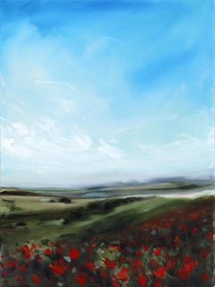 I ricordi ti aspettano - Paesaggio botanico terrestre Pittura vibrante intrisa di colore