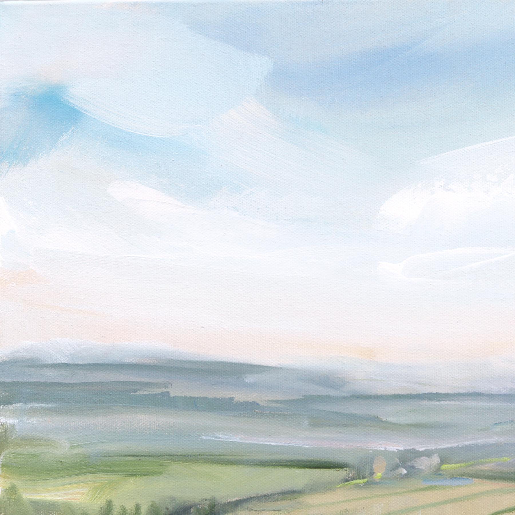 Miles Away - Original Ländliche Landschaft Stillleben Mixed Media Gemälde auf Leinwand (Zeitgenössisch), Painting, von Jodi Miller