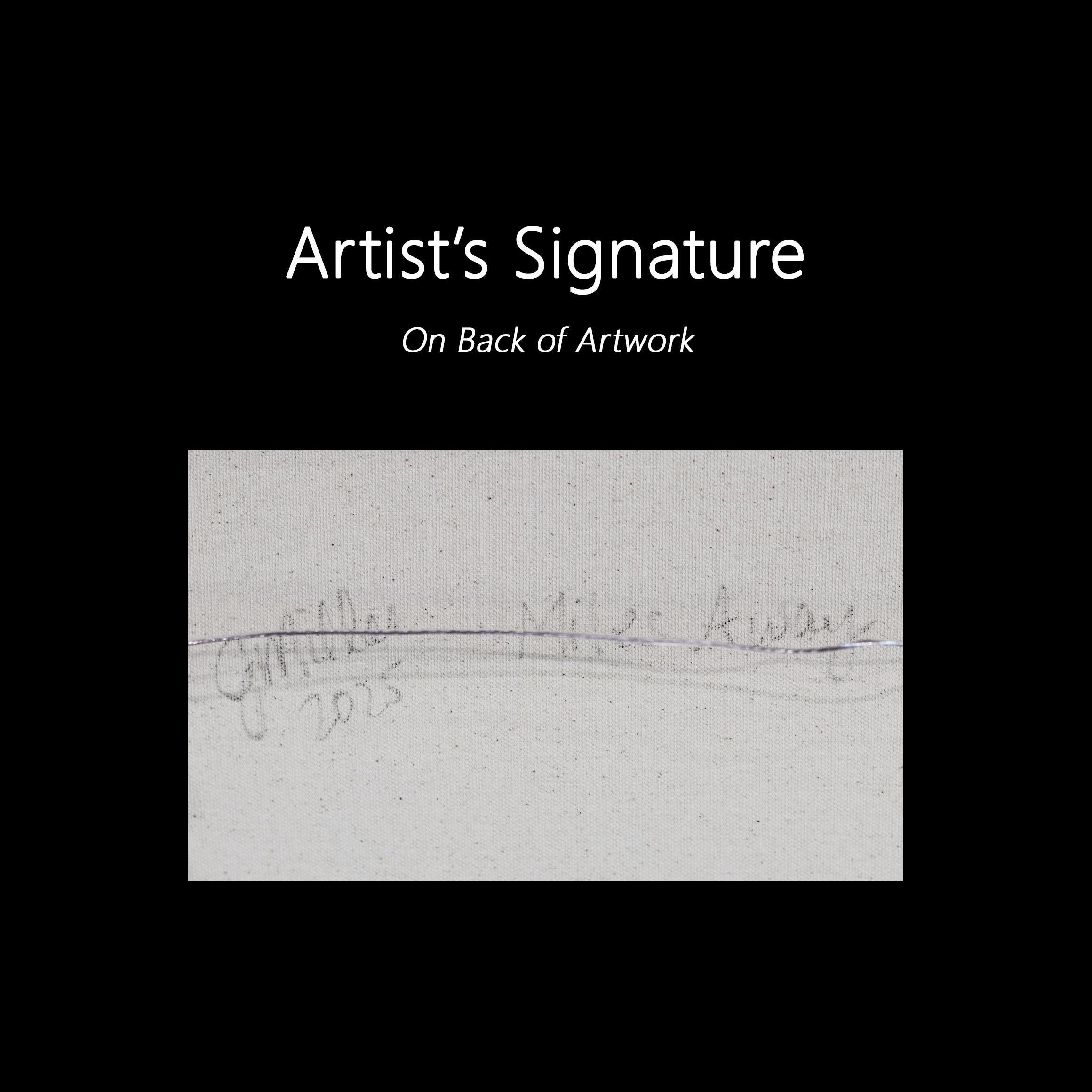 Miles Away - Original Ländliche Landschaft Stillleben Mixed Media Gemälde auf Leinwand im Angebot 4