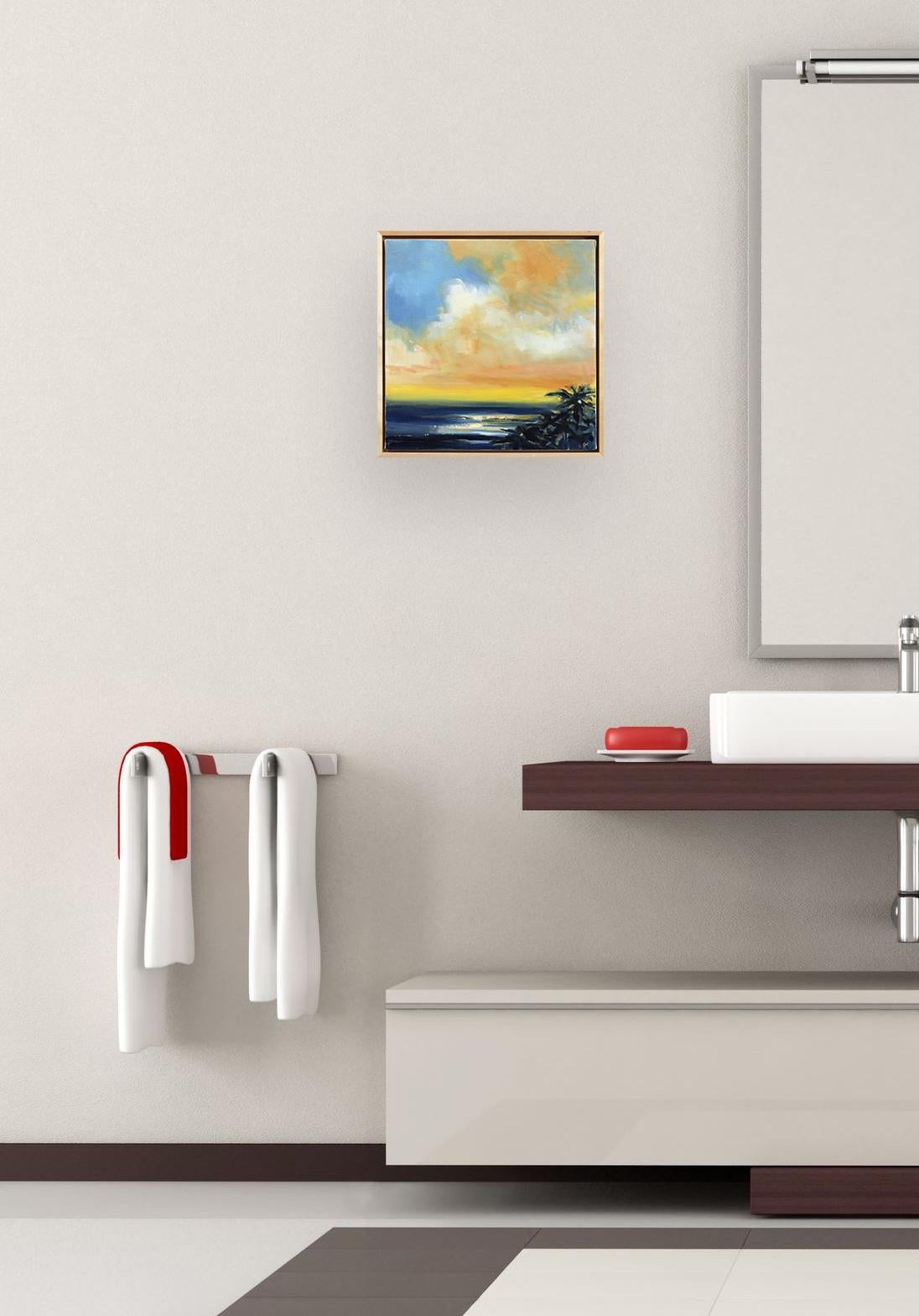 Sunripe - Bunte Meereslandschaft, Himmelslandschaft, Gemälde im Angebot 3