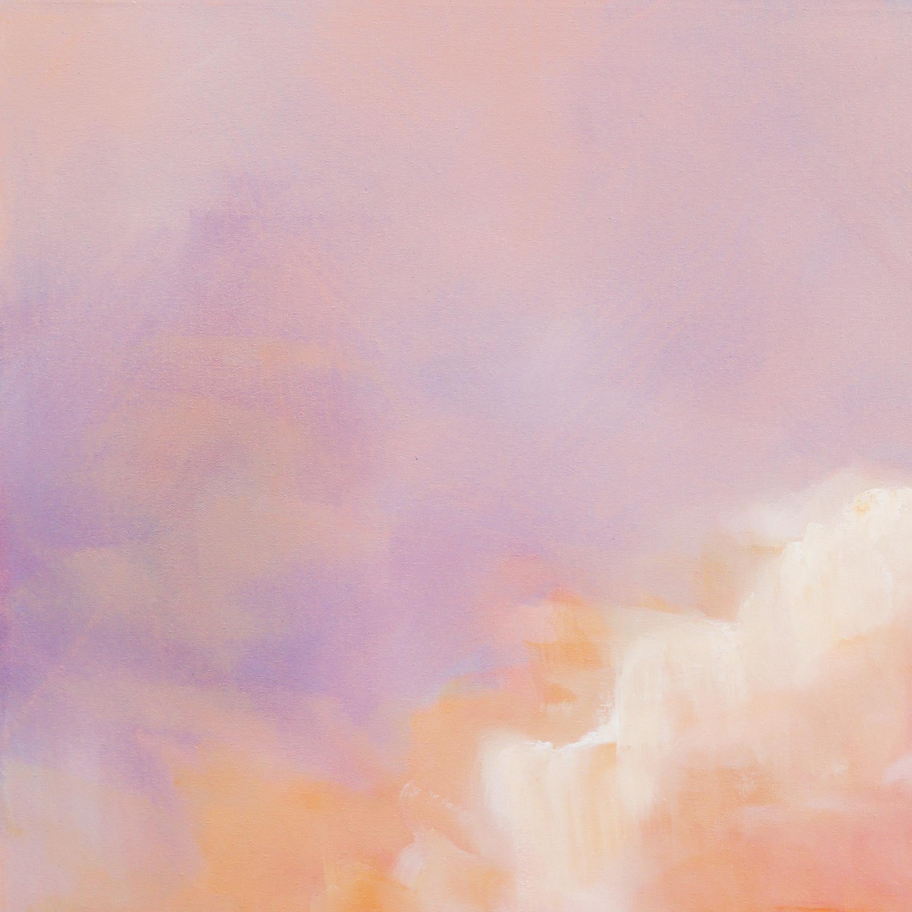 Wenn ich meine Augen schließe - Großes lebhaftes rosa Sonnenuntergang Landschaft Himmelslandschaft Gemälde (Zeitgenössisch), Painting, von Jodi Miller