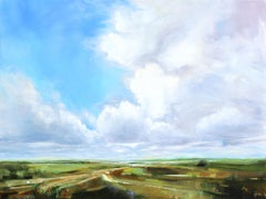Wishful Thinking - Large Sunny Day Landscape Skyscape Painting