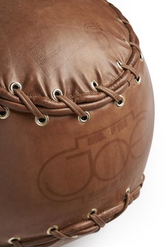 'Joe Ball'  Leather Footstool by Centro Studi Poltronova, Italy