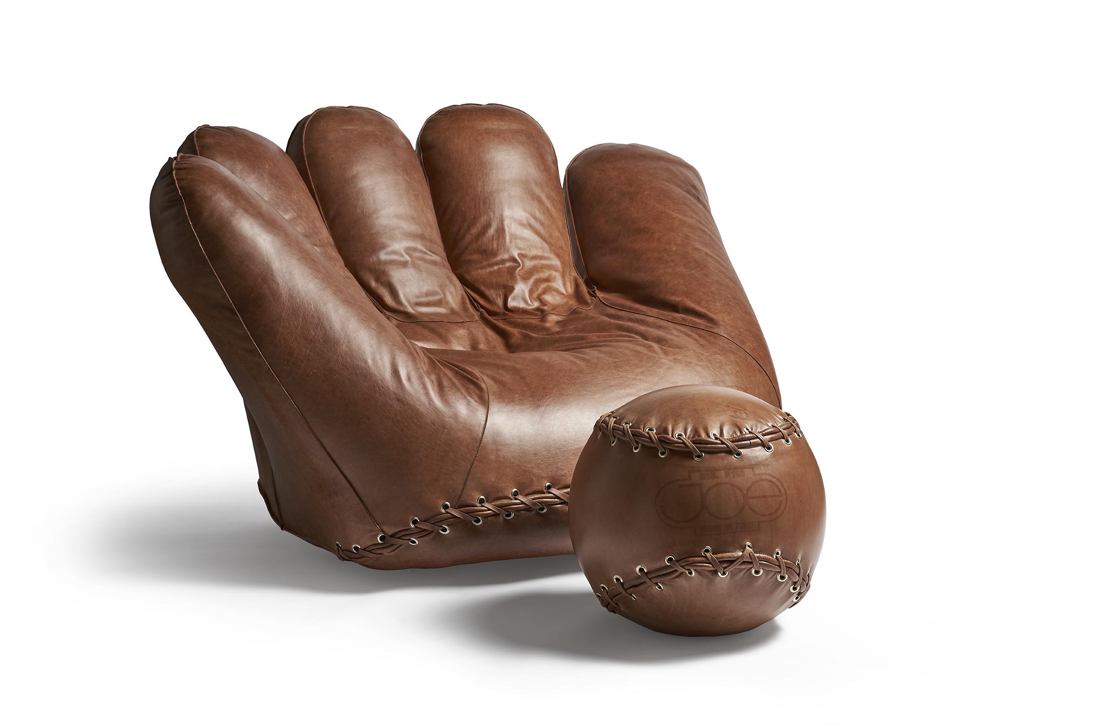 Mid-Century Modern 'Joe Ball'  Leather Footstool by Centro Studi Poltronova, Italy For Sale