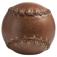 Vintage 'Joe Ball'  Leather Footstool by Centro Studi Poltronova, Italy