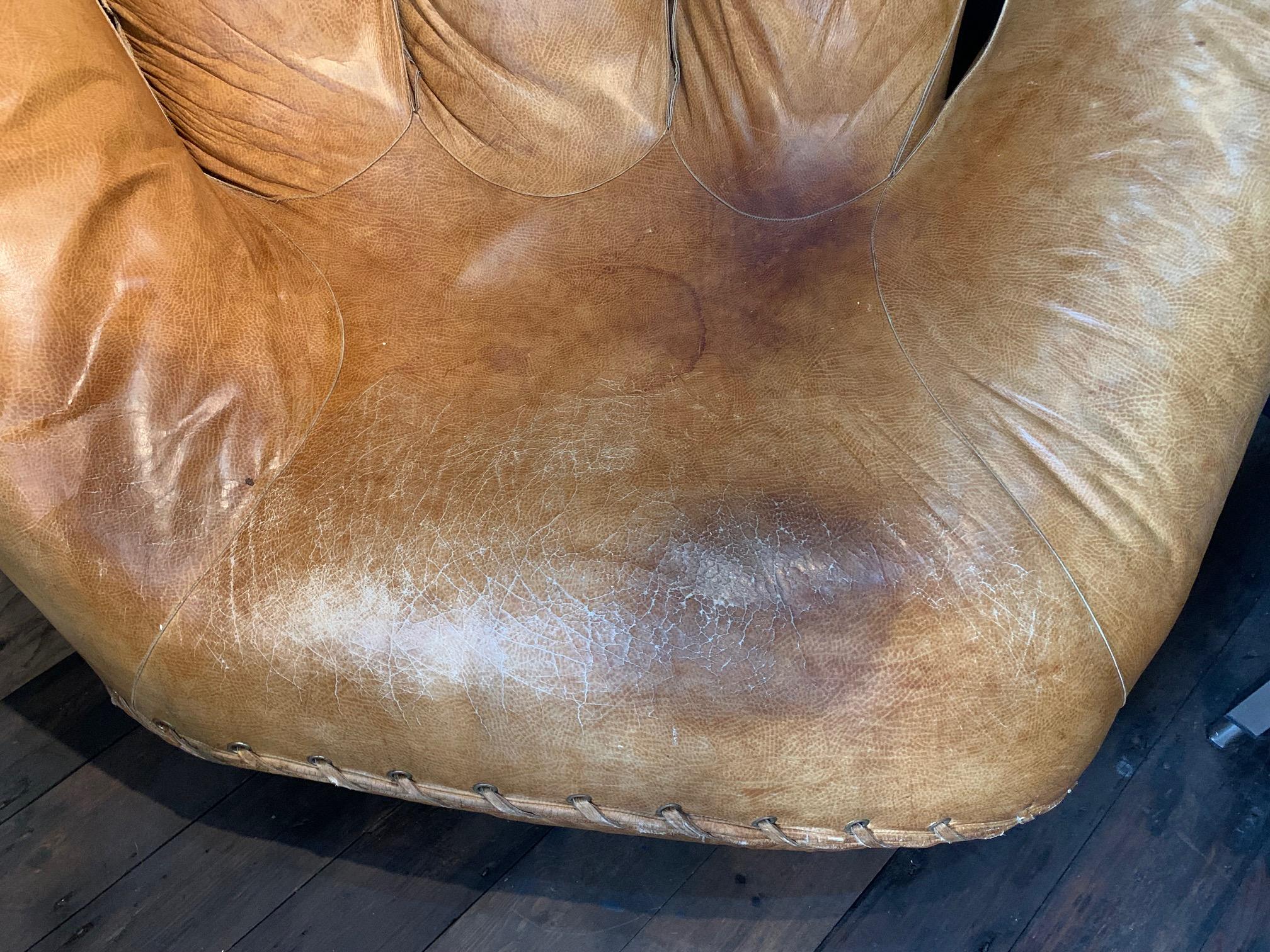baseball glove chair leather