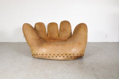 'Joe' Baseball Glove Leather Lounge Chair by Poltronova