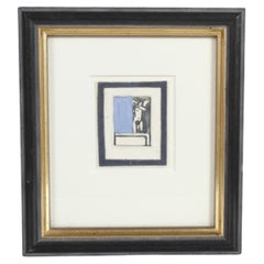 Joe Brainard Sin título - Hombre desnudo en la ducha - Serie artística de portadas de cajas de cerillas - Años 70