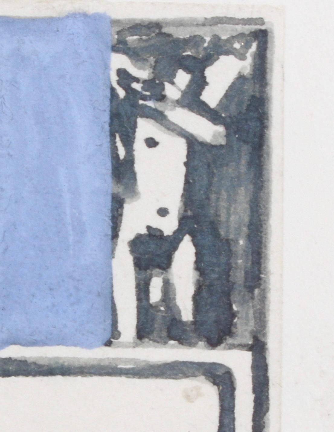 Joe Brainard - Nude Male in Shower - Matchbook Cover Art Series - 1970 Bon état - En vente à St. Louis, MO