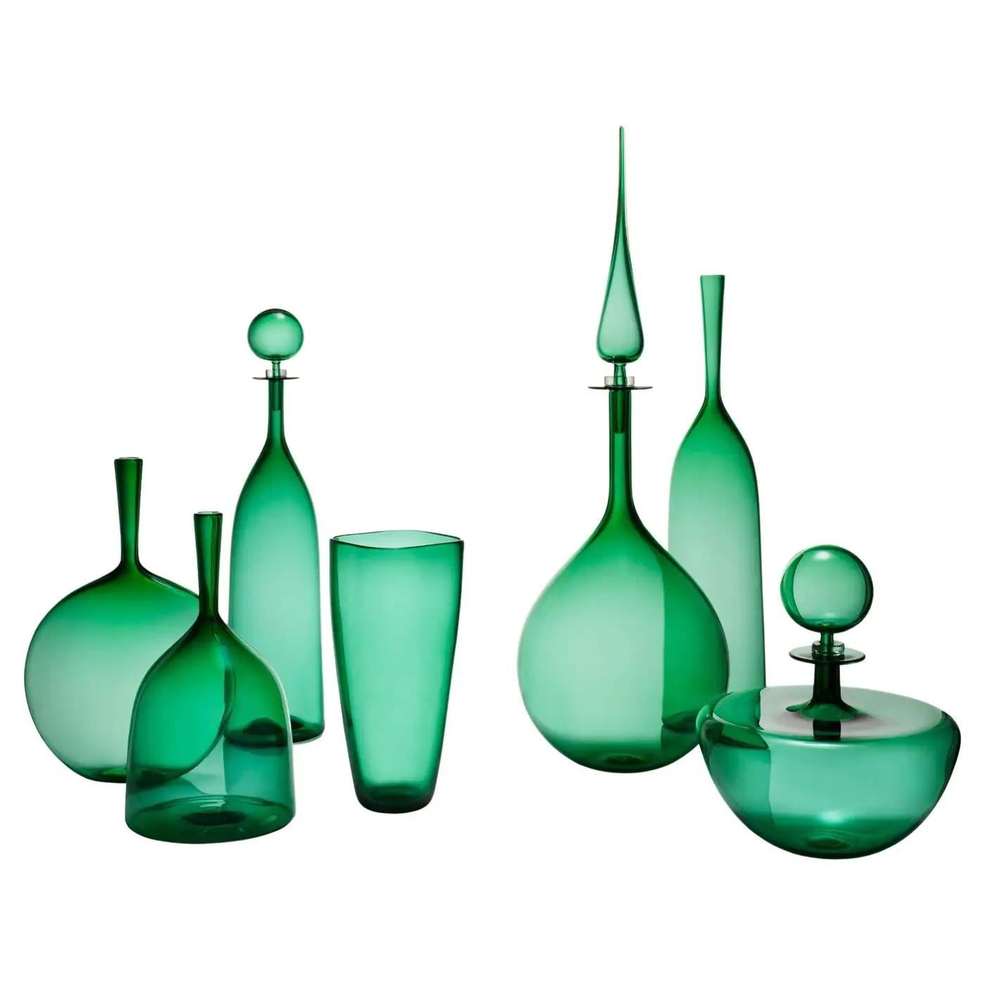 XXI secolo e contemporaneo Joe Cariati Emerald Green Glass Collection, 2024 in vendita
