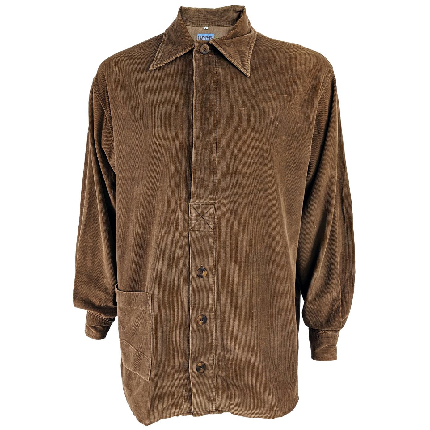 Joe Casely Hayford Vintage Brown Cord Shirt, 1990s For Sale