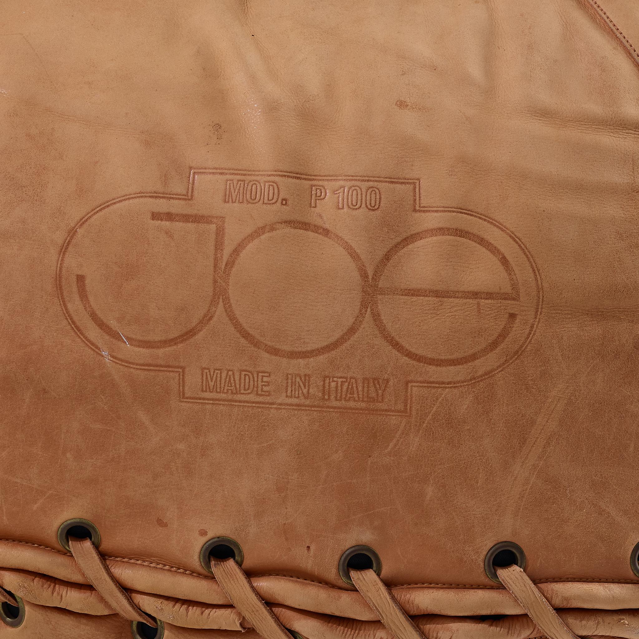 Leather Joe Chairs by Jonathan de Pas, Donato d'Urbino and Paolo Lomazzi for Poltronova