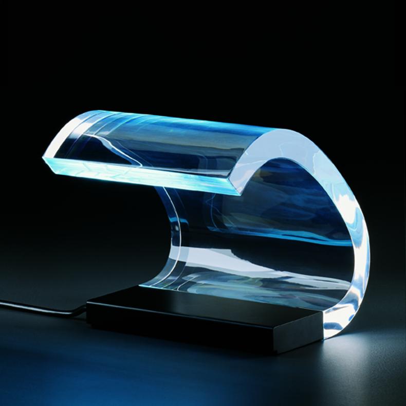 Contemporary Joe Colombo 'Mid-Century Modern Acrilica' Methacrylate Table Lamp by Oluce For Sale
