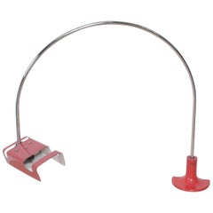 Joe Colombo Spider Desk Task Lamp Adjustable in Arched Red Italy 1960s