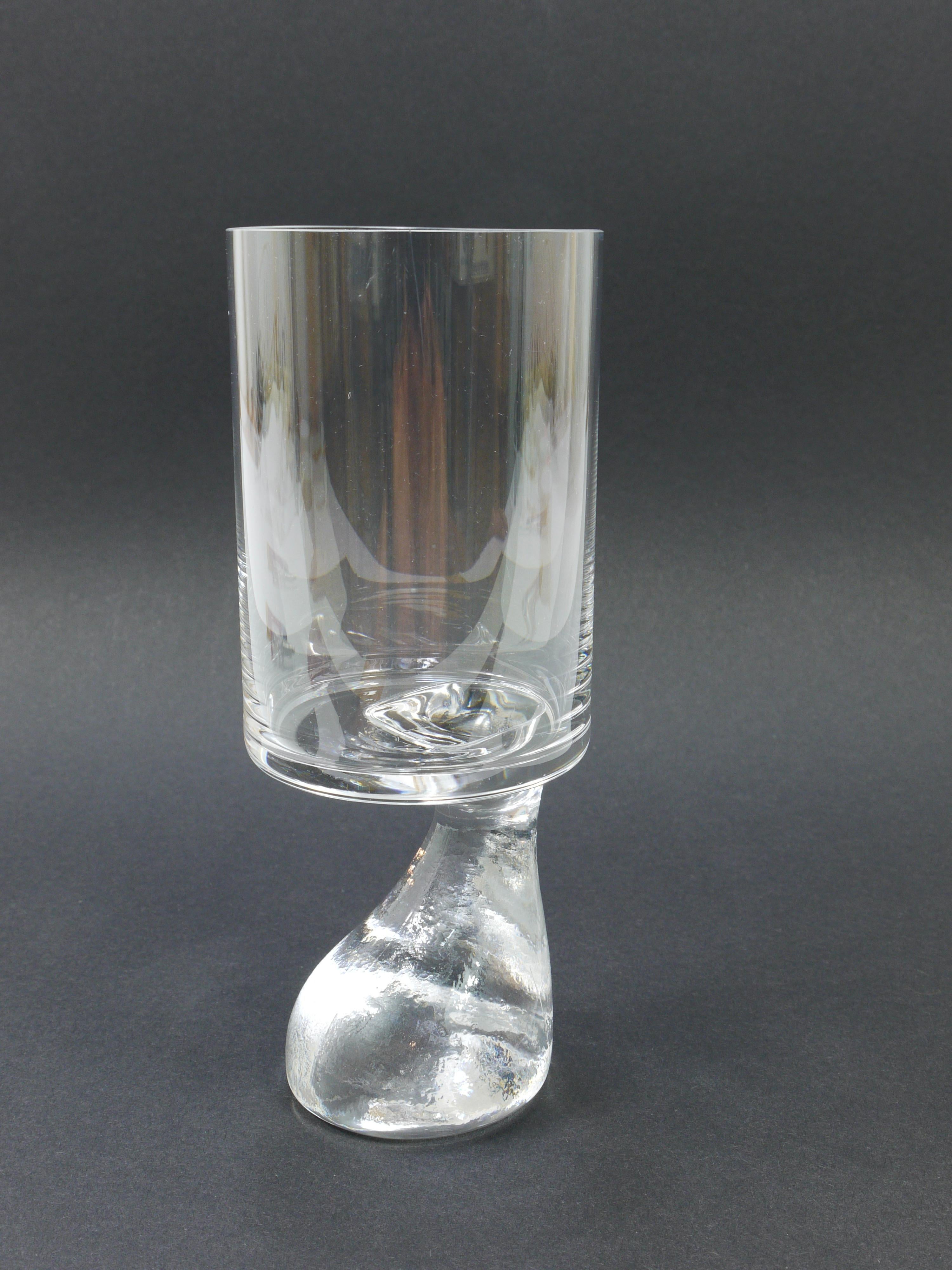 Joe Colombo Asimmetrico Smoke Drinking Glass by Riedel, Austria, 1960s 3