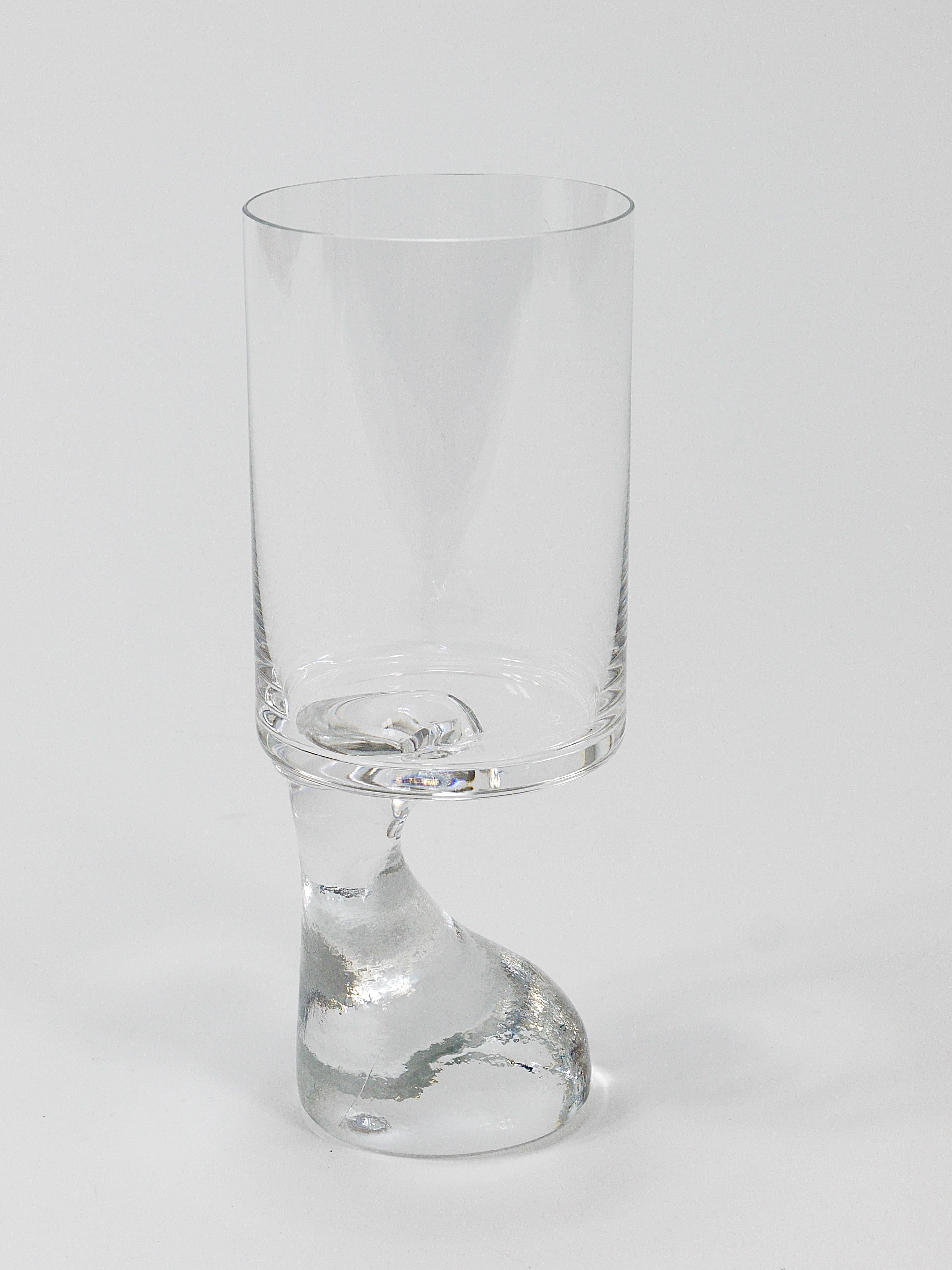 Mid-Century Modern Joe Colombo Asimmetrico Smoke Drinking Glass by Riedel, Austria, 1960s