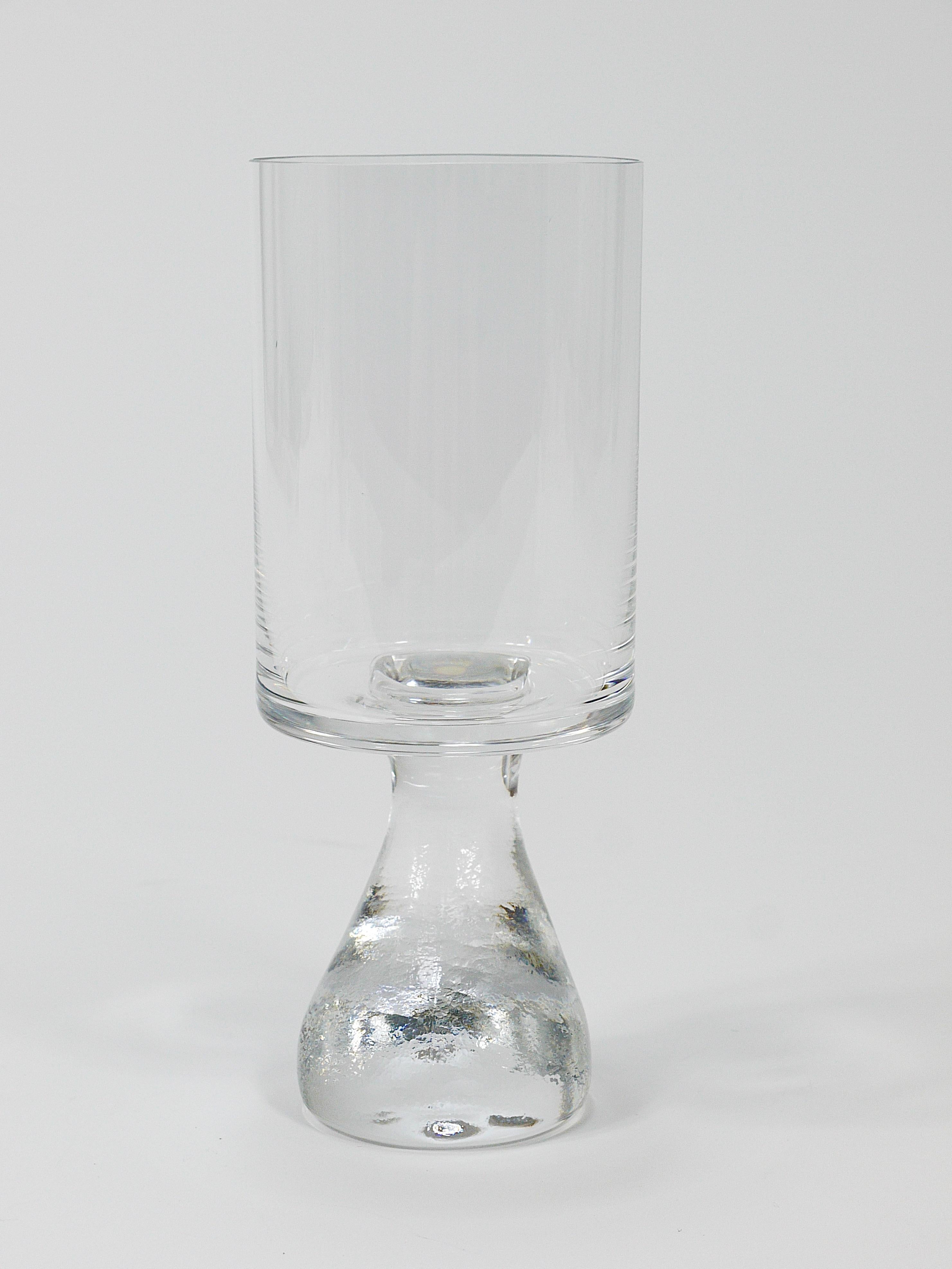 Joe Colombo Asimmetrico Smoke Drinking Glass by Riedel, Austria, 1960s In Good Condition In Vienna, AT