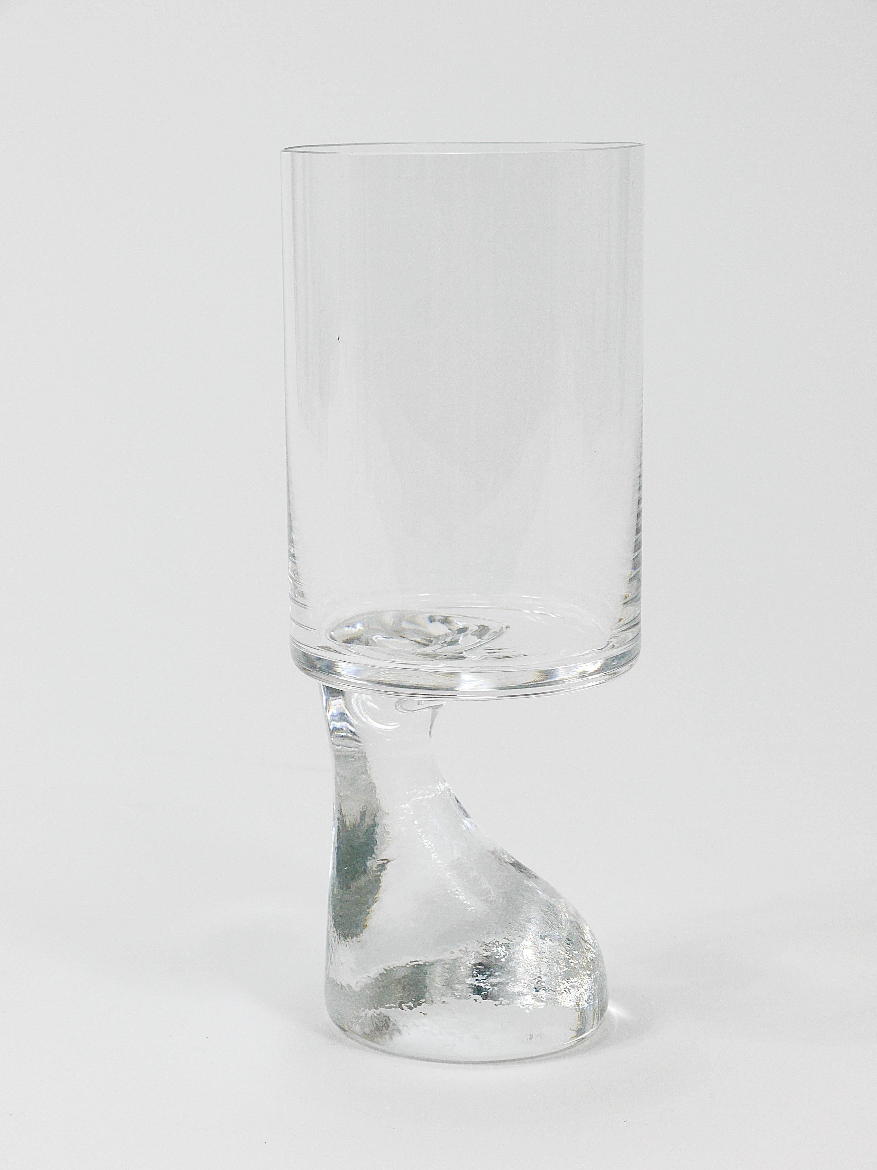 20th Century Joe Colombo Asimmetrico Smoke Drinking Glass by Riedel, Austria, 1960s