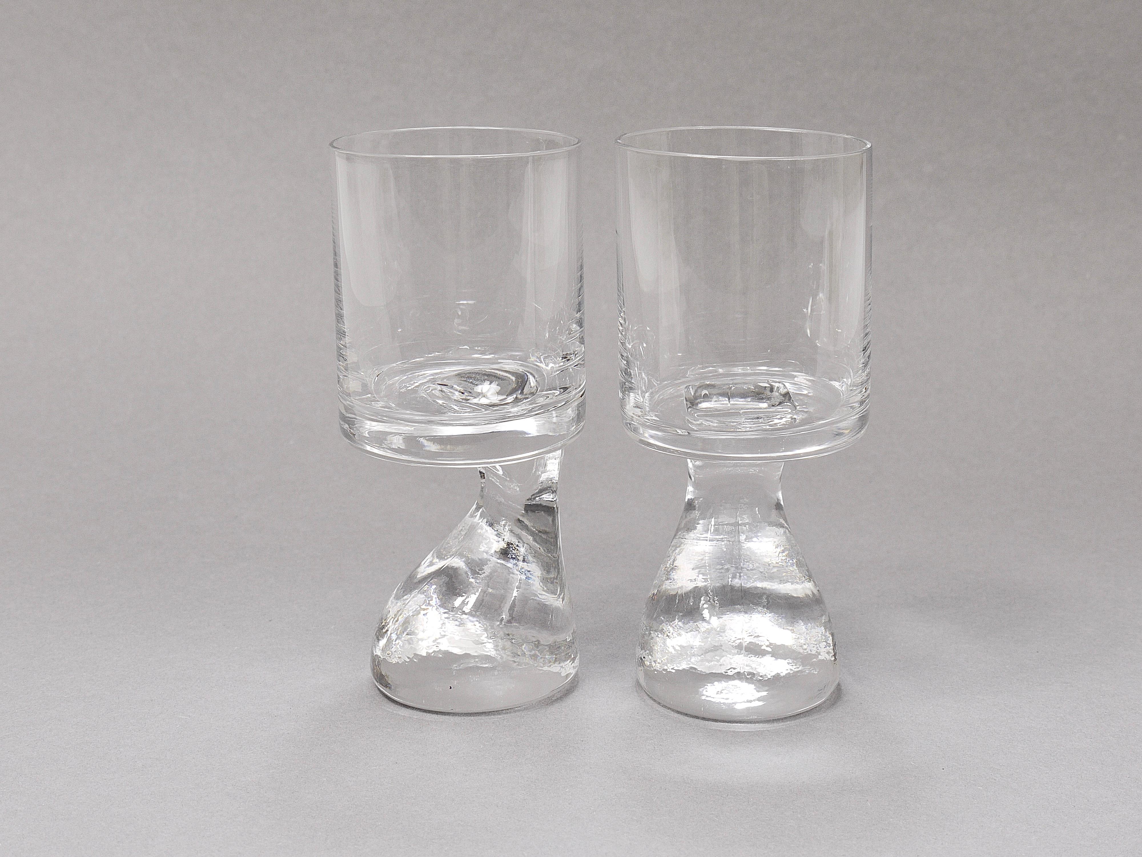Joe Colombo Asimmetrico Smoke Drinking Glasses, 1960s By Riedel, Austria In Excellent Condition In Vienna, AT