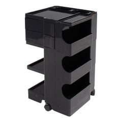 Joe Colombo, schwarzer Boby-Trolley