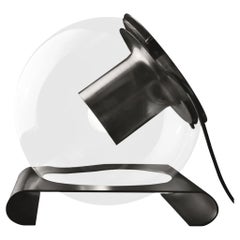 Joe Colombo Black Metal Table Lamp 'The Globe' by Oluce
