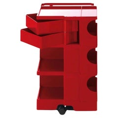 Joe Colombo 'Boby' Trolley 1970 Size M with 2 Drawers in Red for B-Line