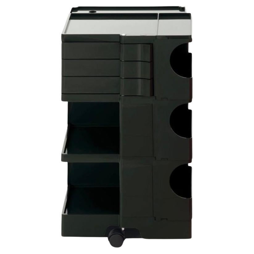 Joe Colombo 'Boby' Trolley Size M with 3 Drawers in Black for B-Line For Sale