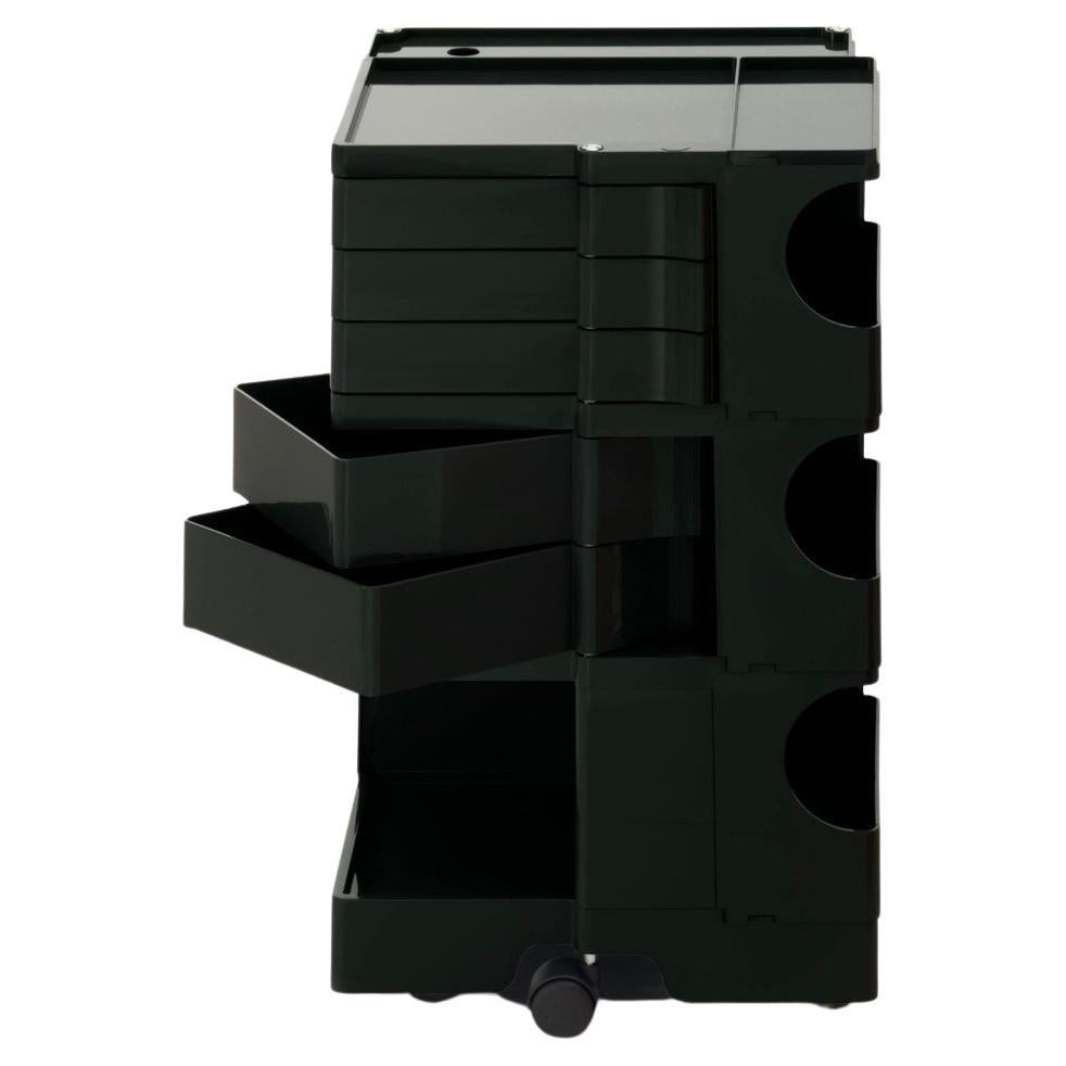 Joe Colombo 'Boby' Trolley Size M with 5 Drawers in Black for B-Line