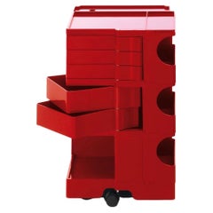 Joe Colombo 'Boby' Trolley 1970 Size M with 5 Drawers in Red for B-Line