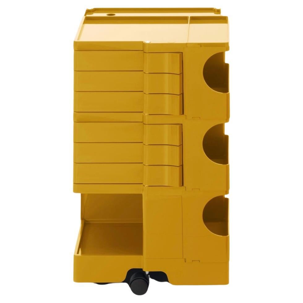 Joe Colombo 'Boby' Trolley 1970 Size M with 6 Drawers in Honey for B-Line For Sale