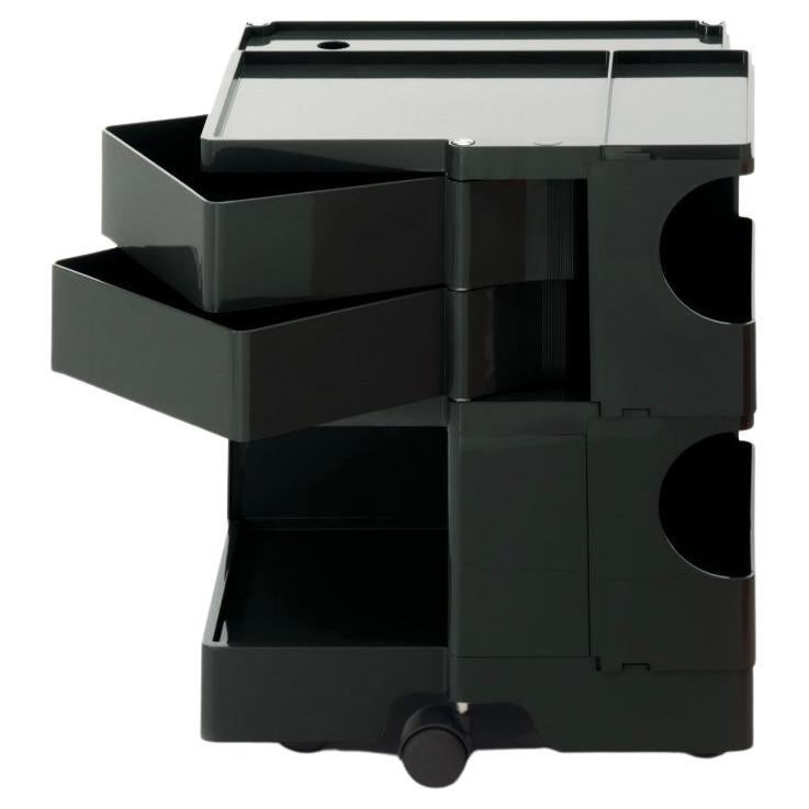 Joe Colombo 'Boby' Trolley Size S with 2 Drawers in Black for B-Line