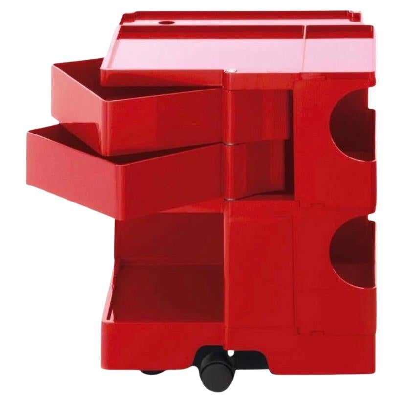 Joe Colombo 'Boby' Trolley 1970 Size S with 2 Drawers in Red for B-Line For Sale