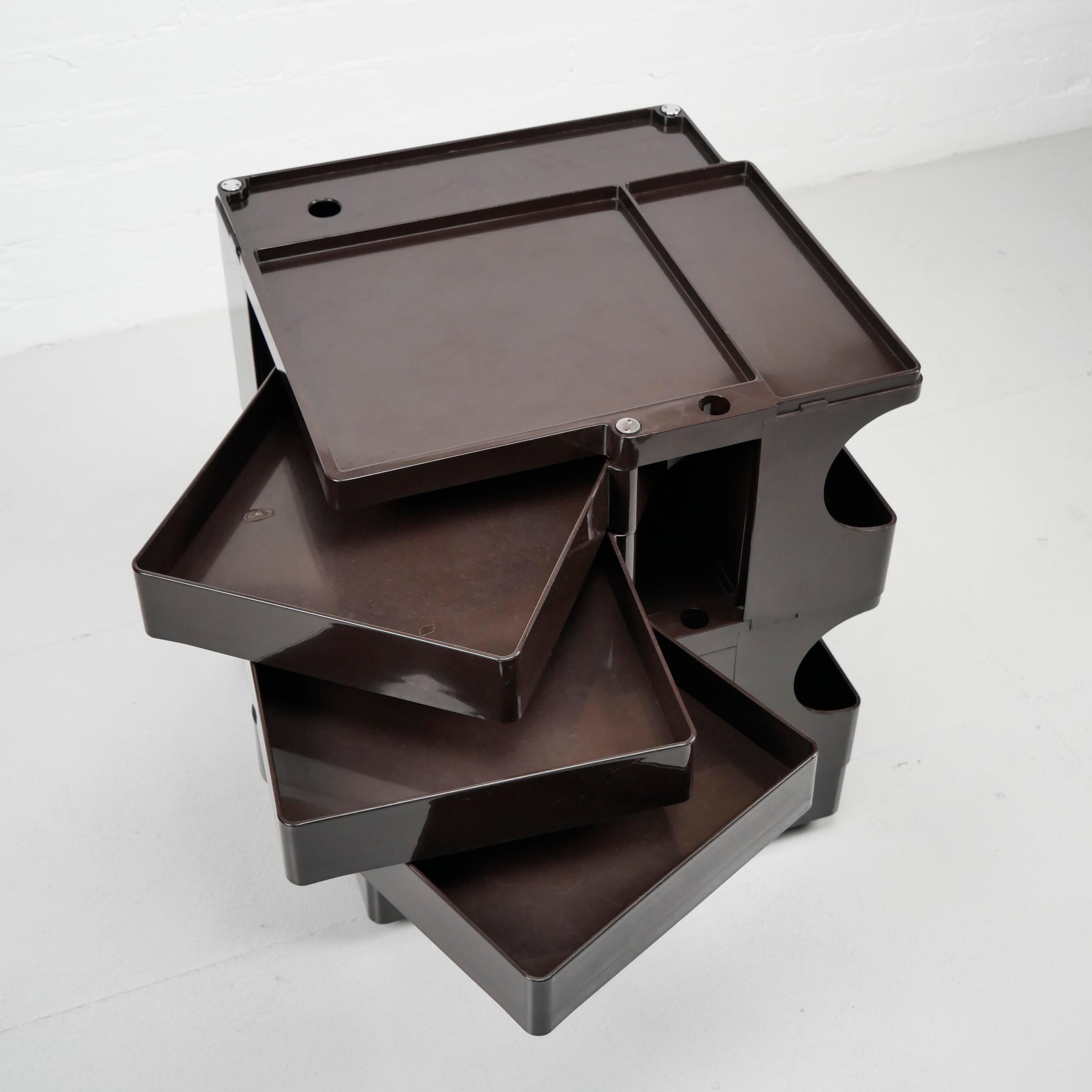 Joe Colombo, Boby Trolley, dark brown, good condition, original production 1970s For Sale 6