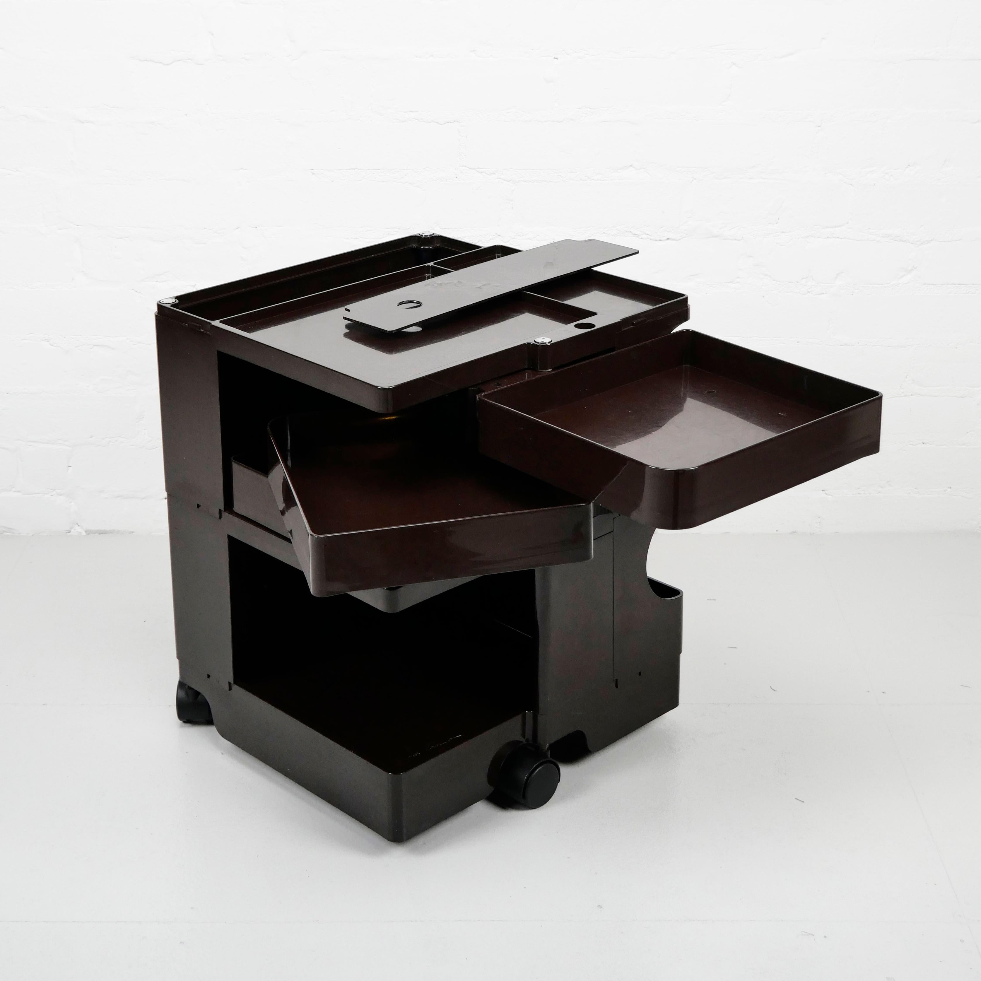 Joe Colombo, Boby Trolley, dark brown, good condition, original production 1970s For Sale 7