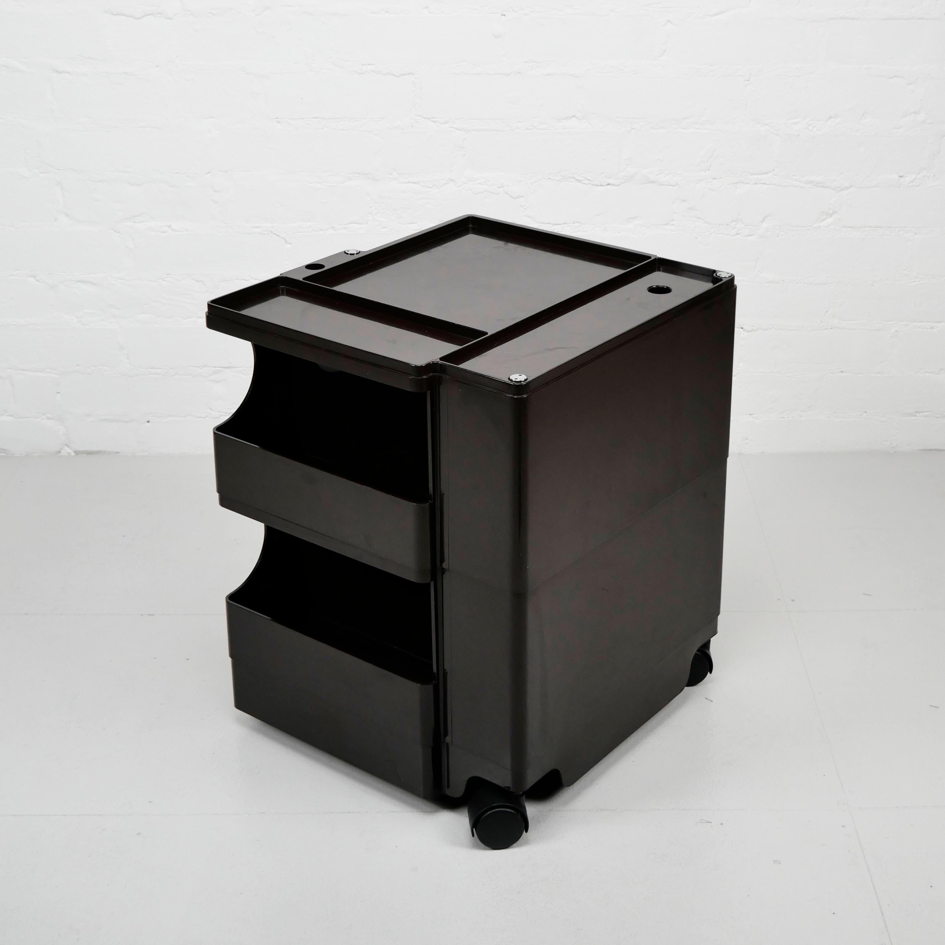 Joe Colombo, Boby Trolley, dark brown, good condition, original production 1970s For Sale 1