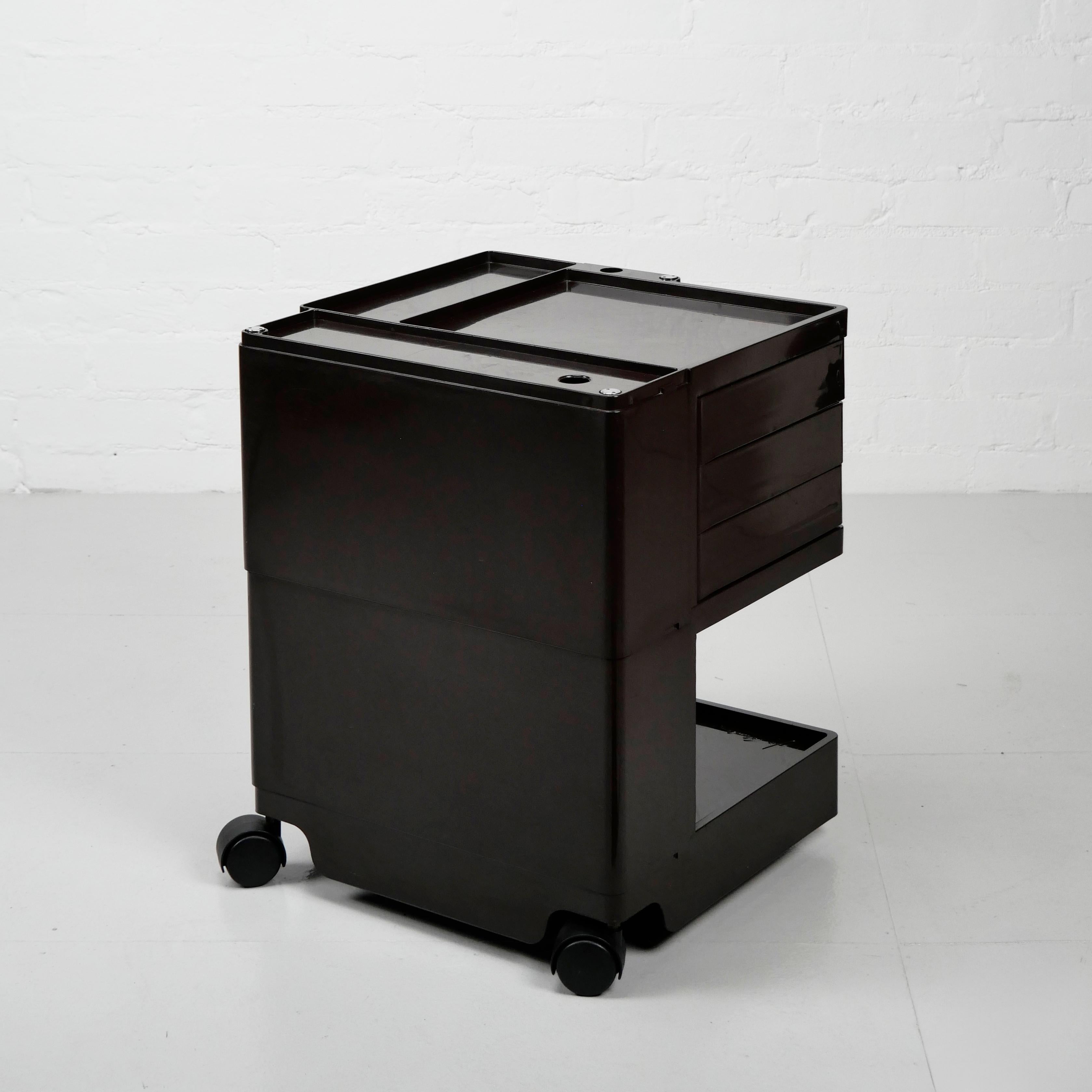 Joe Colombo, Boby Trolley, dark brown, good condition, original production 1970s For Sale 2