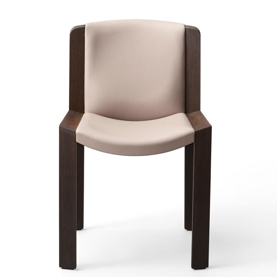 Mid-Century Modern Joe Colombo 'Chair 300' Wood and Kvadrat Fabric Chair by Karakter
