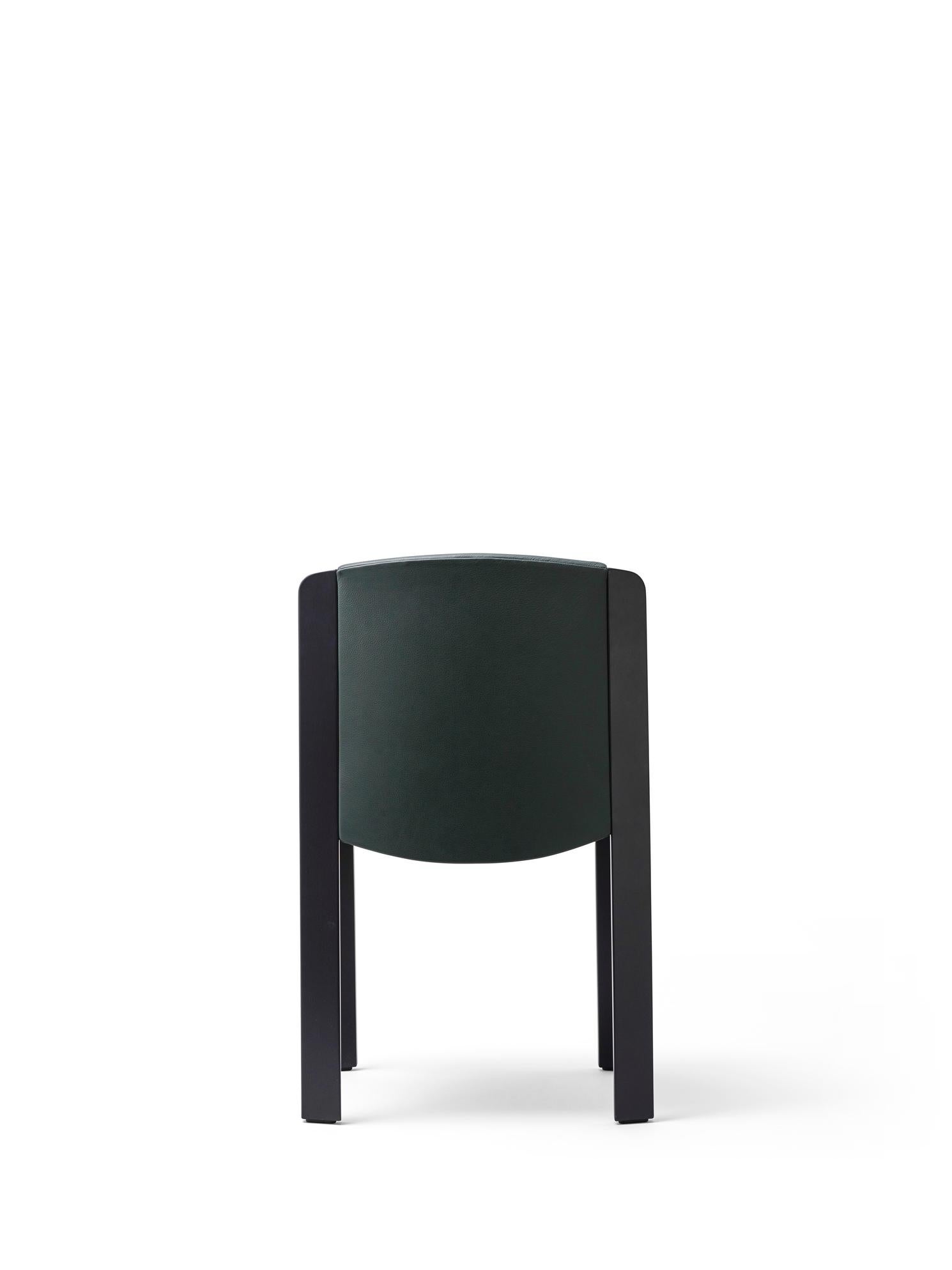 Mid-Century Modern Joe Colombo 'Chair 300' Wood and Sørensen Leather by Karakter
