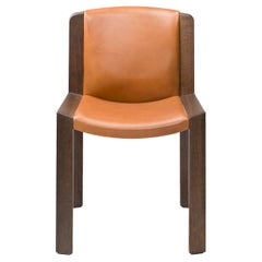 Chaise Joe Colombo ''Chair 300'' en bois et cuir Sørensen par Karakter