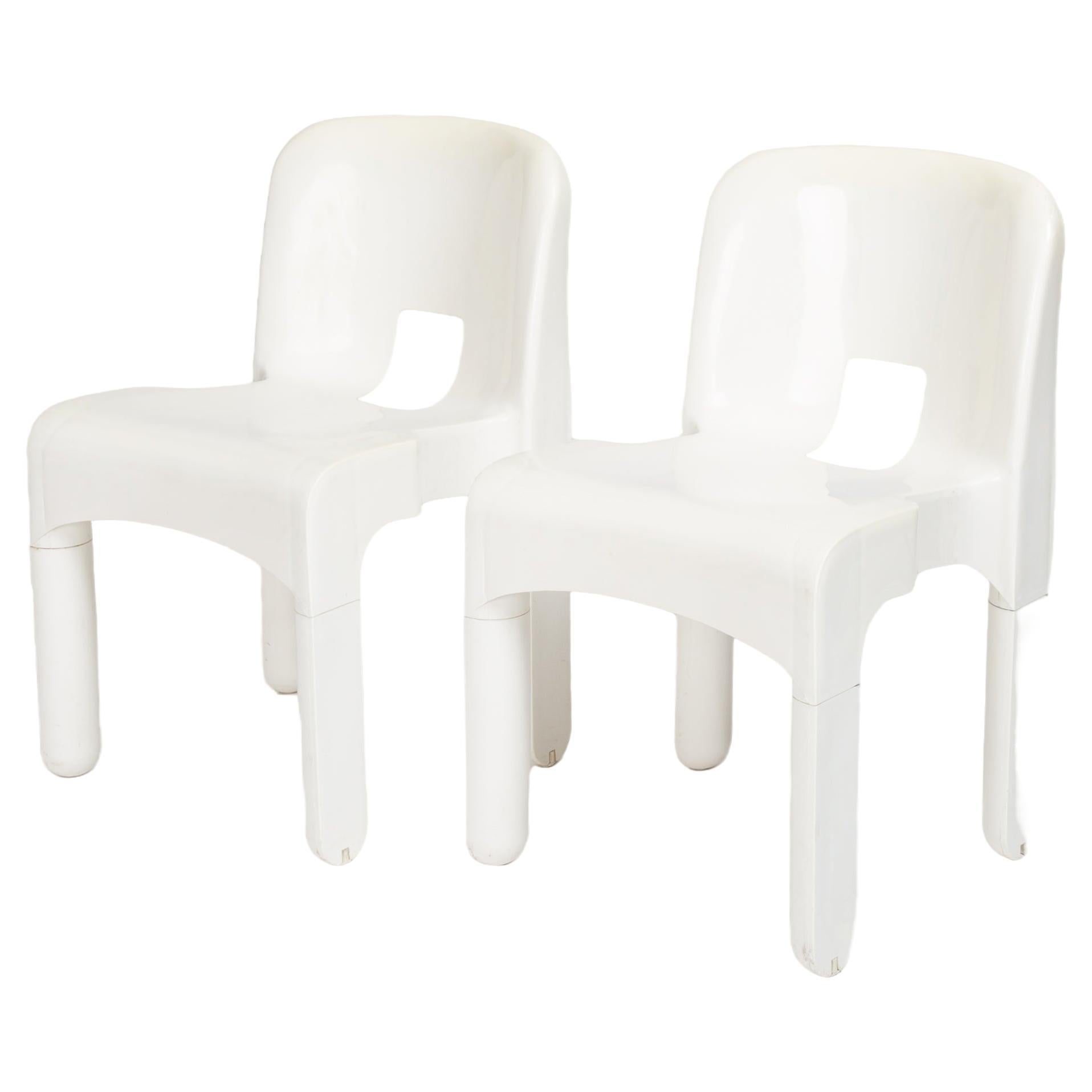 Joe Colombo Chairs Sedia Universale 4867 by Kartell Vintage Made in Italy For Sale