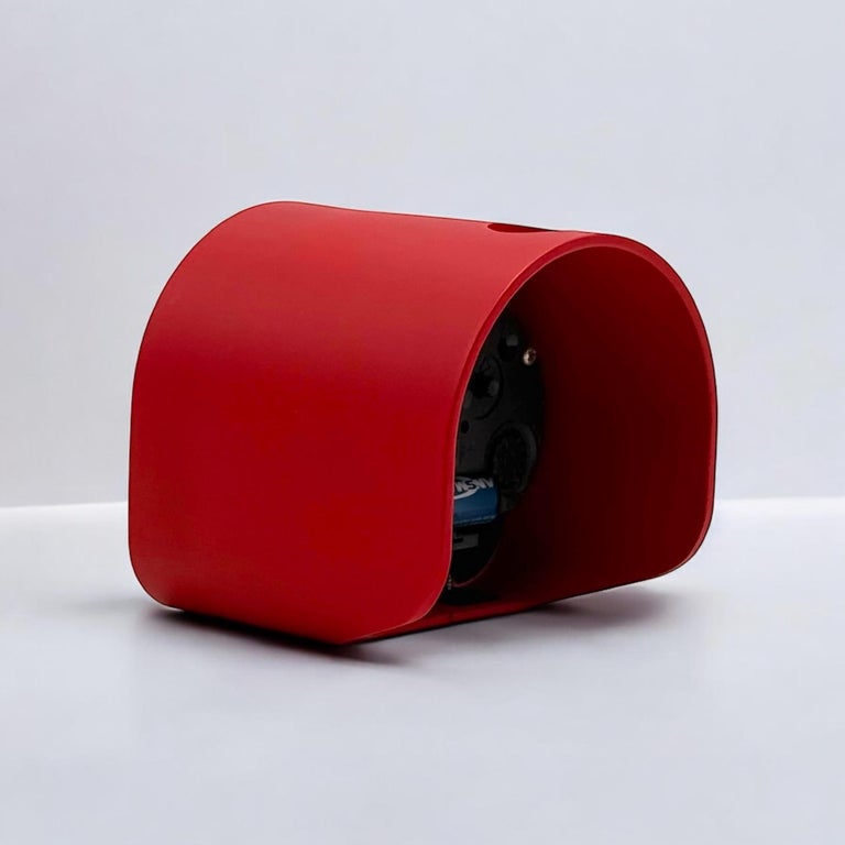 Joe Colombo Design Clock 02/R Optic for Alessi, Minimalist Italian