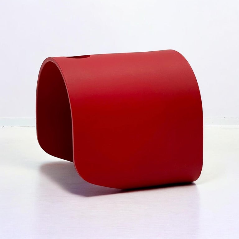 Joe Colombo Design Clock 02/R Optic for Alessi, Minimalist Italian