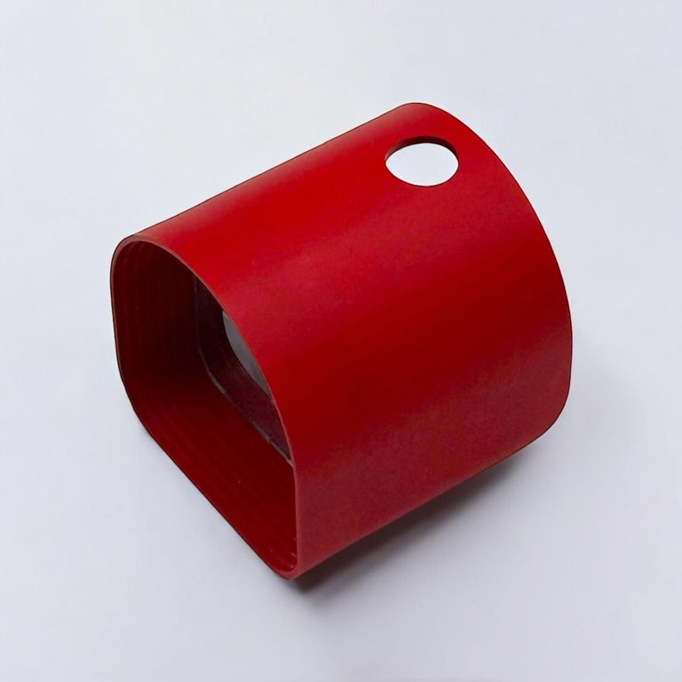 Joe Colombo Design Clock 02/R Optic for Alessi, Minimalist Italian