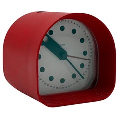 Joe Colombo Design Clock 02/R Optic for Alessi, Minimalist Italian Design