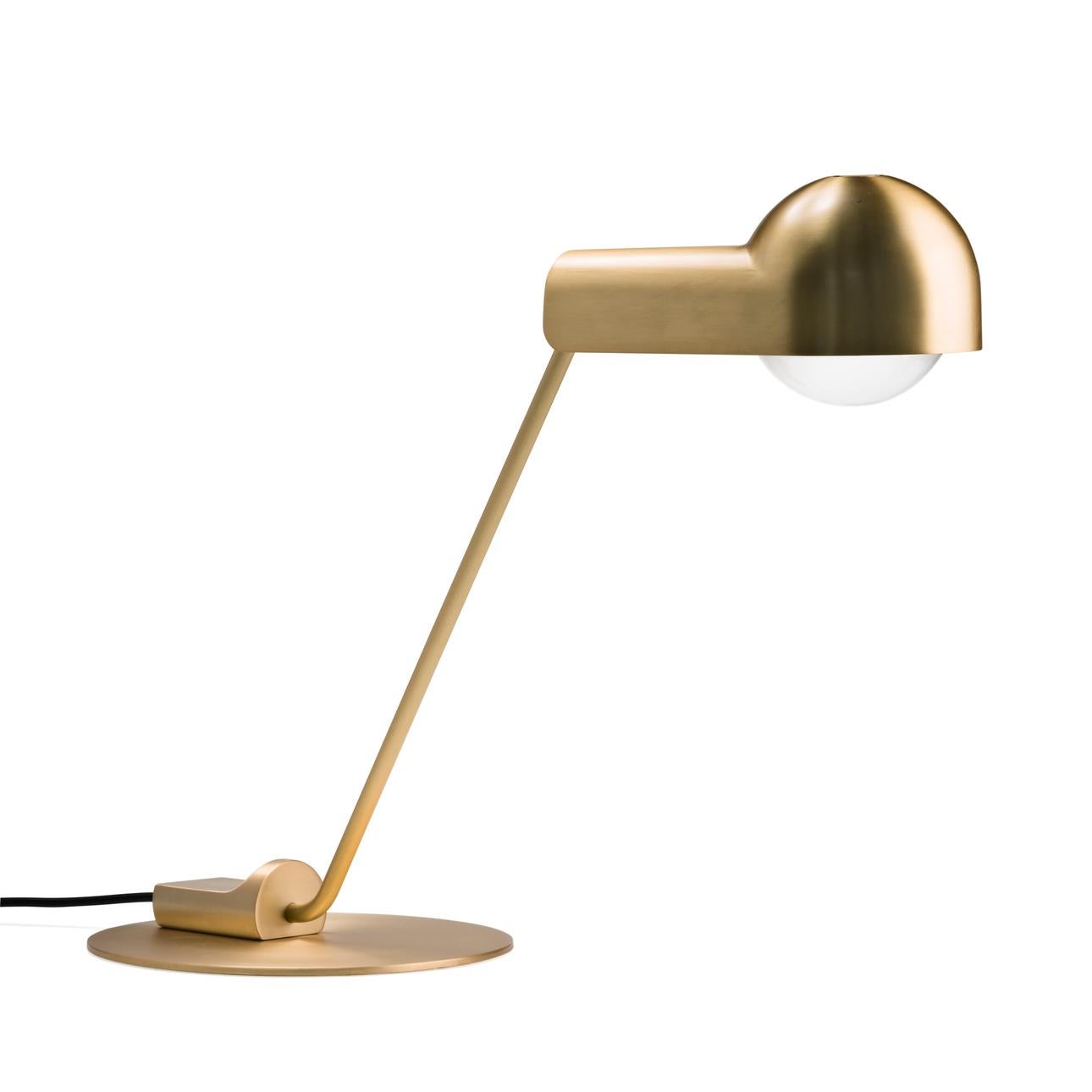Danish Joe Colombo 'Domo' Brass Table Lamp by Karakter