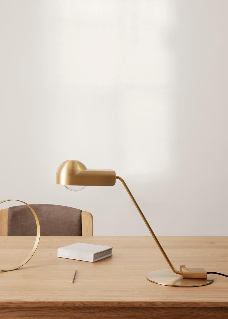 Joe Colombo 'Domo' Brass Table Lamp by Karakter In New Condition For Sale In Barcelona, Barcelona