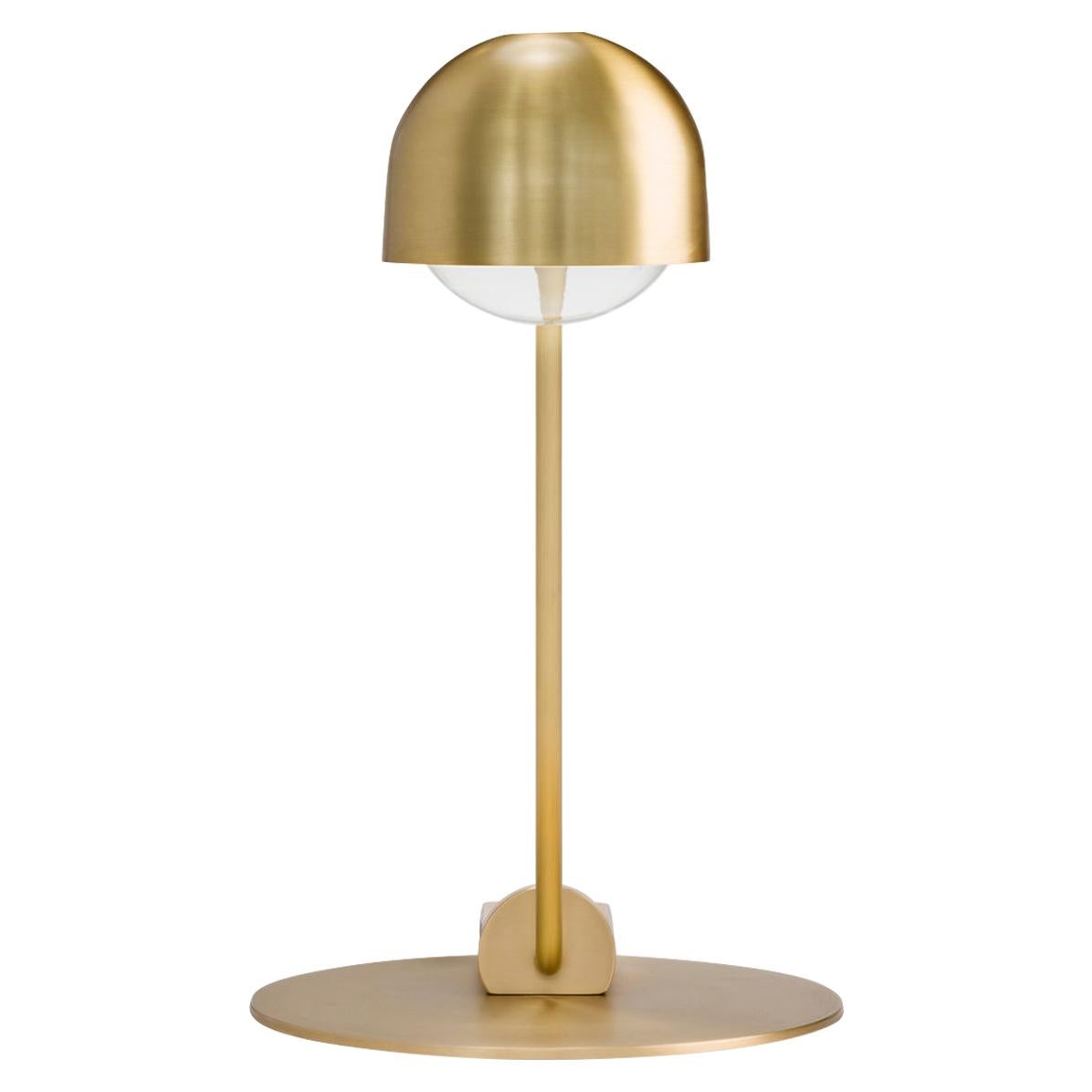 Joe Colombo Domo Brass Table Lamp by Karakter, Mid-Century Design For Sale