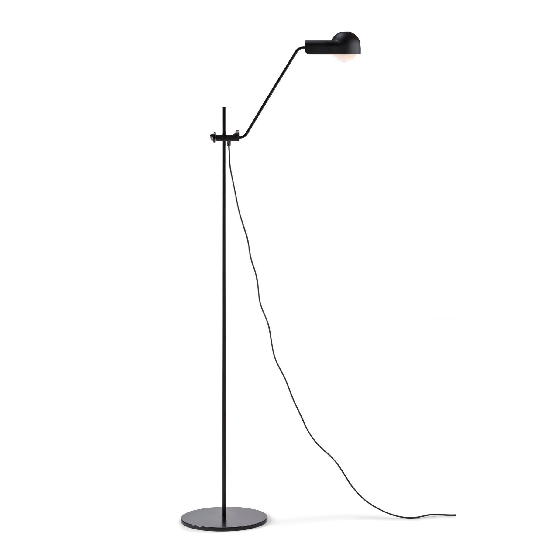 Floor lamp designed by Joe Colombo in 1965. 

The Domo lamp was originally designed by Italian designer Joe Colombo in 1965. Back then he designed three lamps based on the same core shape. Known for his democratic and functional design, his