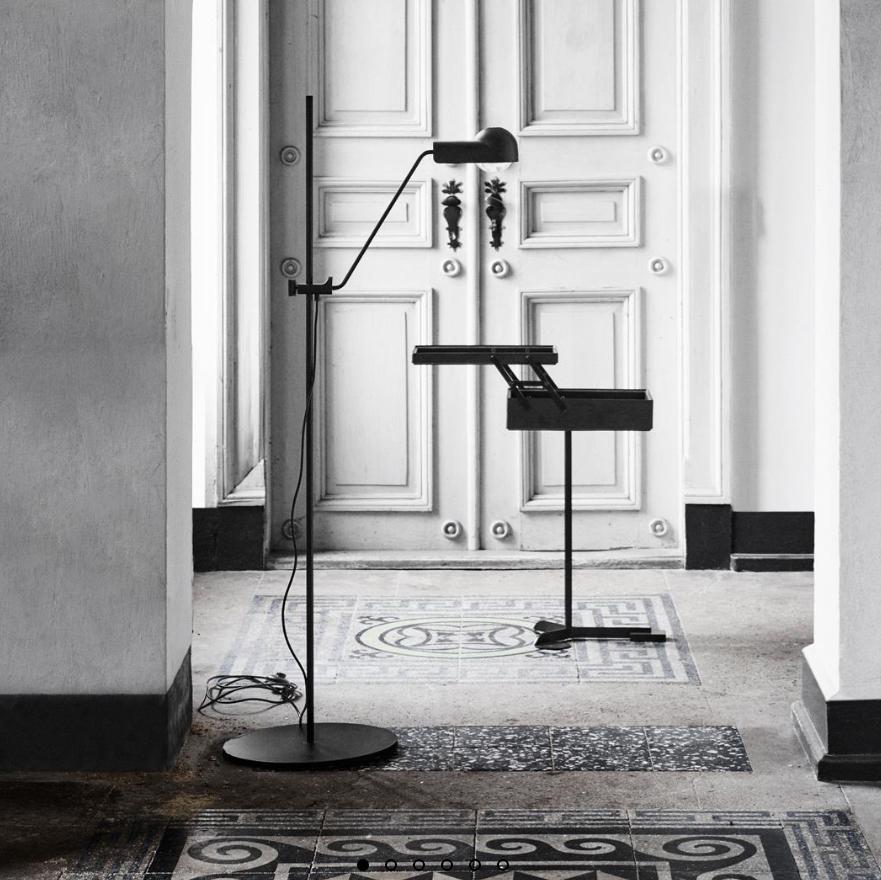 Contemporary Joe Colombo 'Domo' Steel Floor Lamp by Karakter
